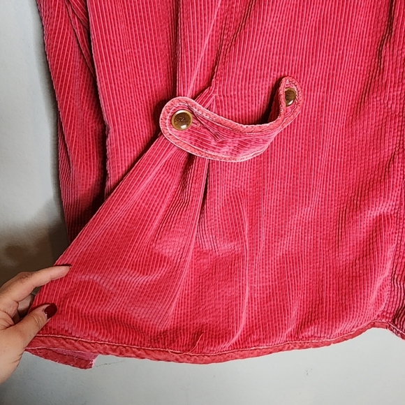 J. Jill Pink Corduroy Velvet Button Front Jacket Pockets Size 1X - Picture 6 of 16